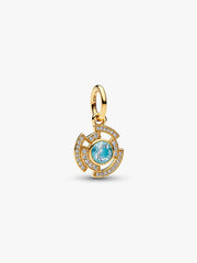 Marvel Iron Man Arc Reactor Dangle Charm 14k gold plating