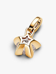 FINAL SALE - Pandora Talisman 14k Gold Lab-grown Diamond Star Pendant 0.75 ct TW, 14k gold