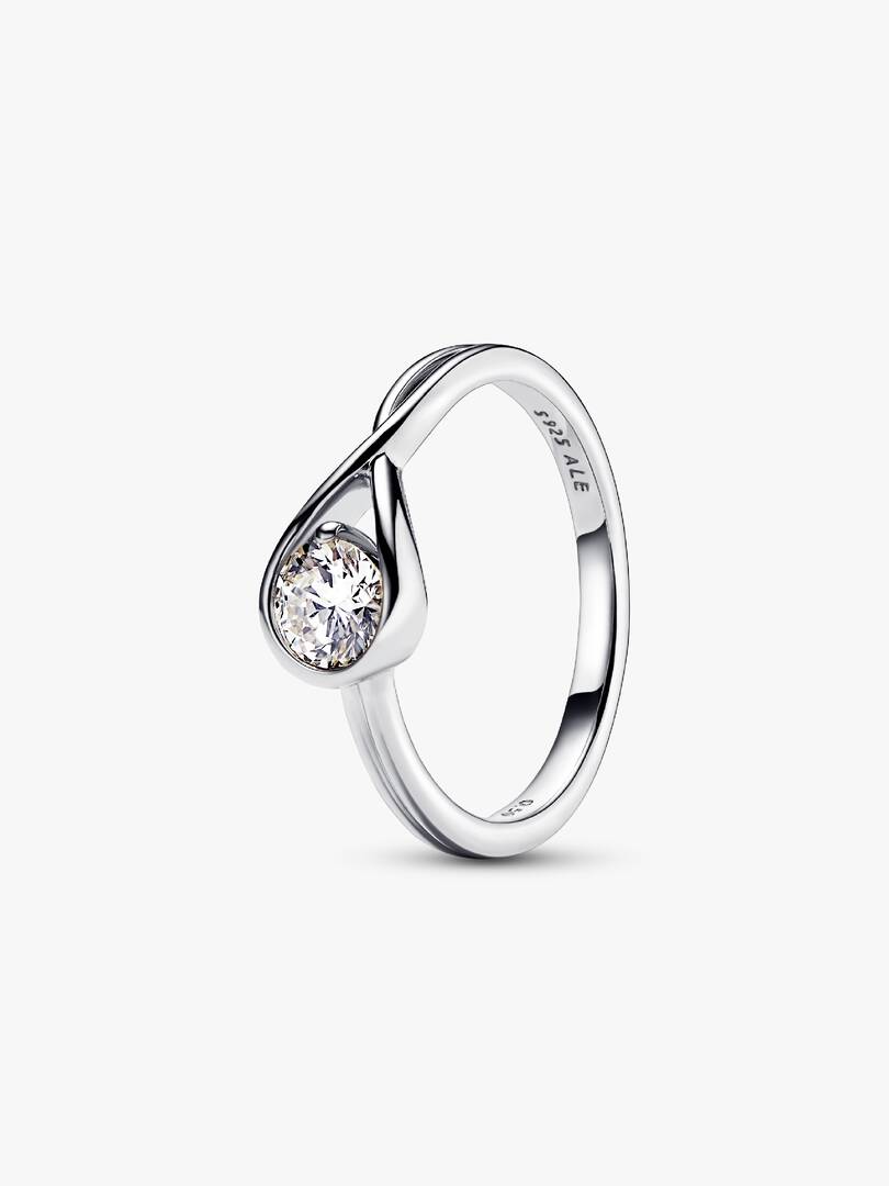 FINAL SALE - Pandora Infinite Sterling Silver Lab-grown Diamond Ring 0.50 ct TW, Sterling silver