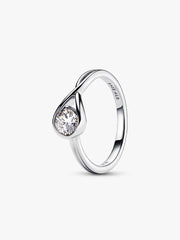 FINAL SALE - Pandora Infinite Sterling Silver Lab-grown Diamond Ring 0.50 ct TW, Sterling silver