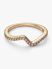 Sparkling Wave Ring 14k gold plating