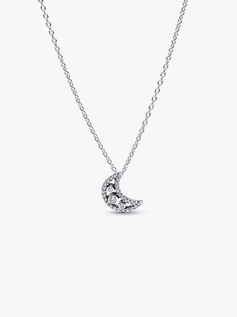 Crescent Moon Pendant Necklace Sterling silver