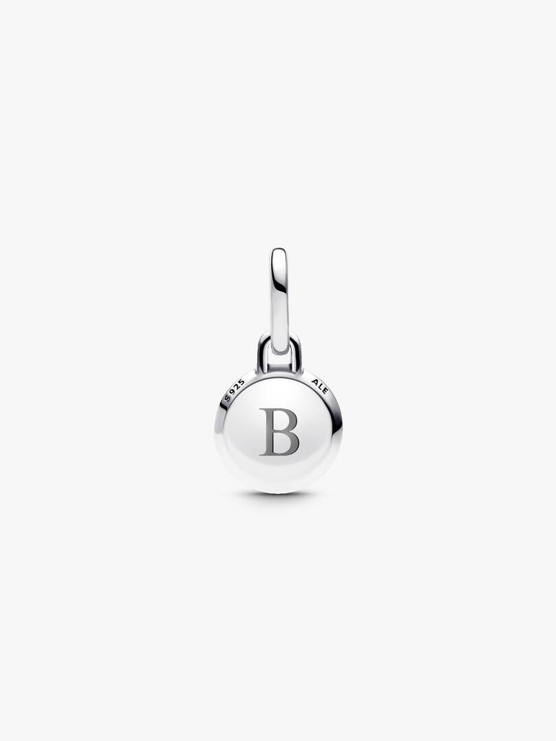 Engravable Evil Eye Murano Glass Mini Dangle Charm Sterling silver