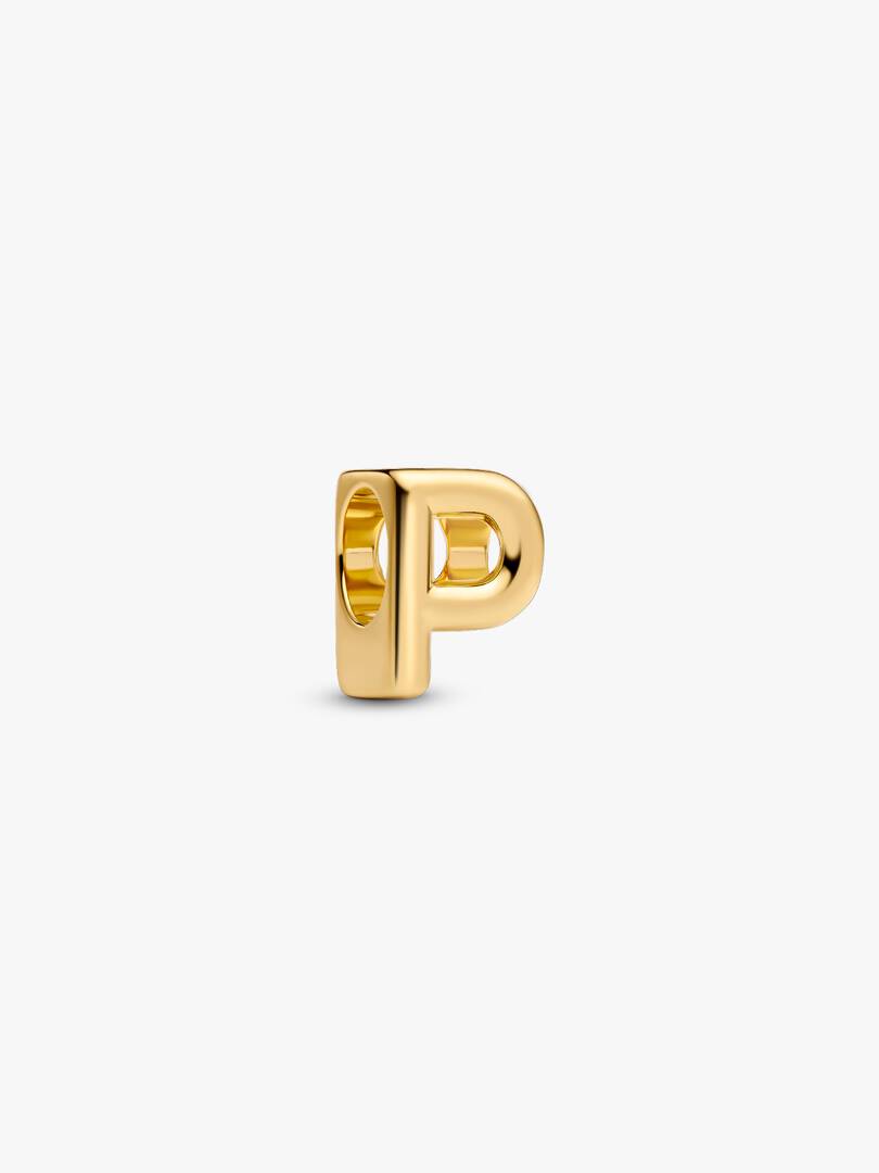 Letter P Alphabet Charm 14k gold plating