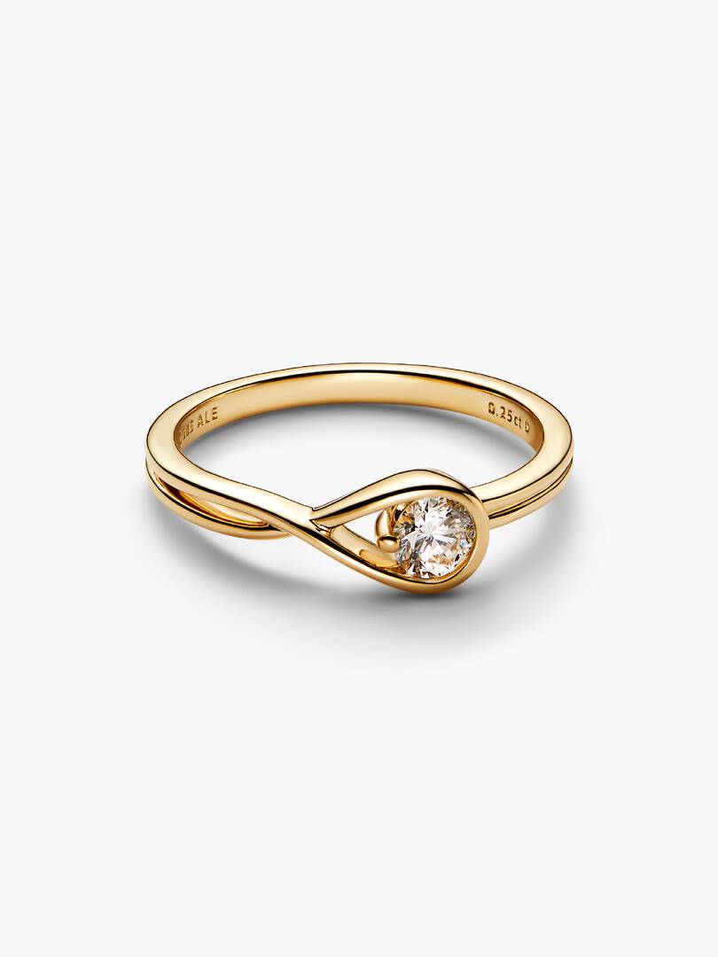 Pandora Infinite 14k Gold Lab-grown Diamond Ring 0.25 ct TW, 14k gold