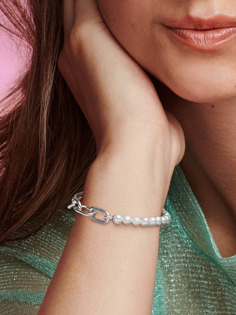 Pandora ME Treated Freshwater Cultured Pearl Bracelet Sterling silver