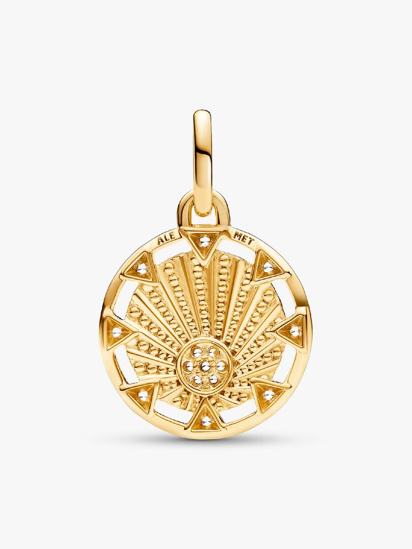 FINAL SALE - Pandora ME Power of the Light Sun Medallion Charm 14k gold plating