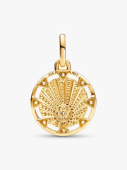 FINAL SALE - Pandora ME Power of the Light Sun Medallion Charm 14k gold plating