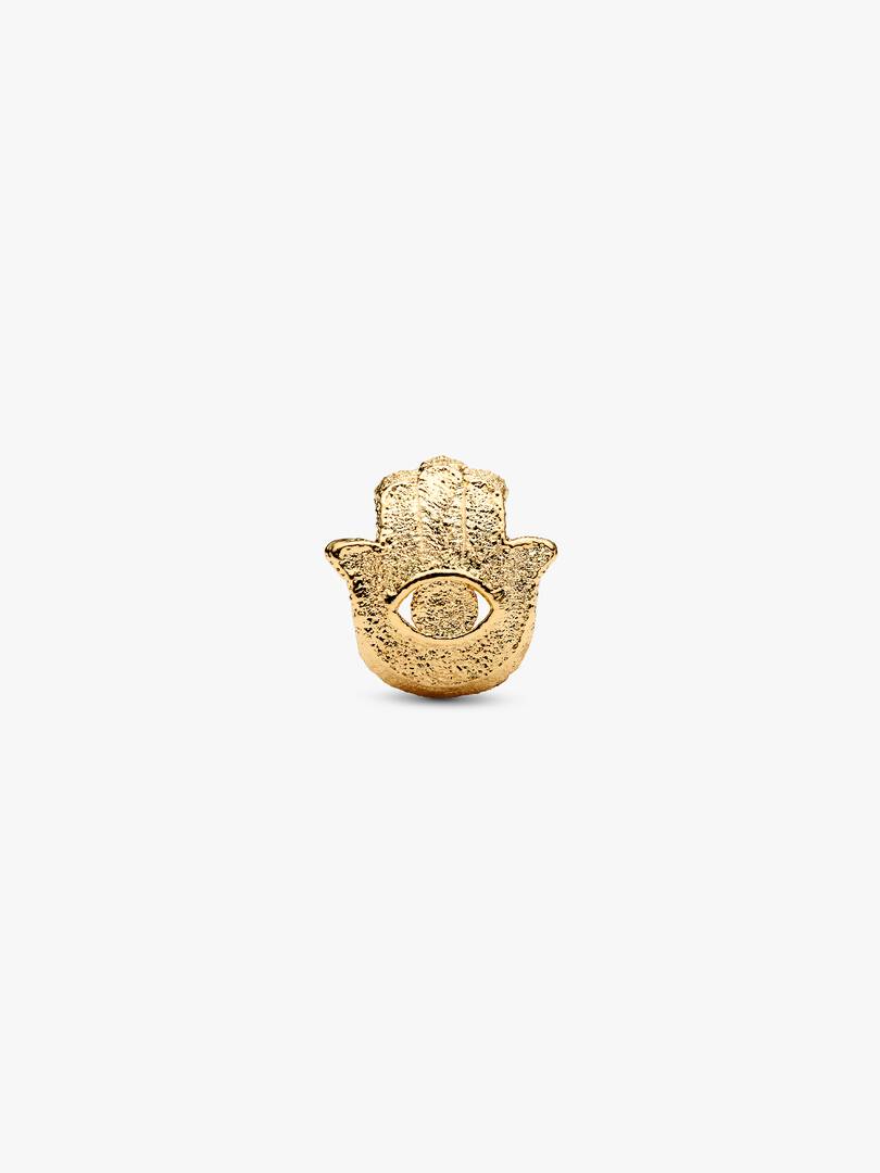 Textured Hamsa Hand Mini Charm 14k gold plating