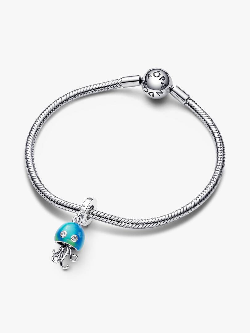 Color-changing Jellyfish Dangle Charm Sterling silver
