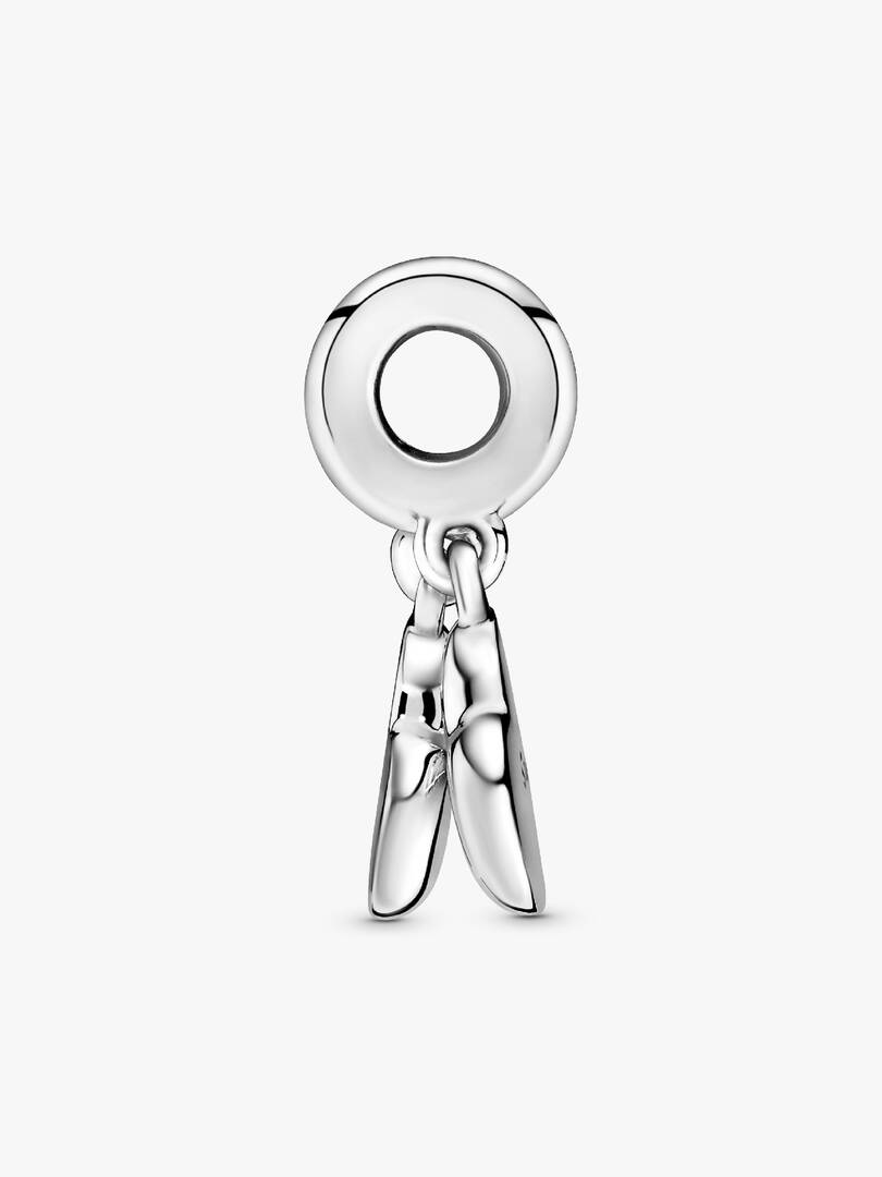 Mother & Son Heart Split Dangle Charm Sterling silver