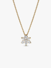 Sparkling Herbarium Cluster Pendant Necklace 14k gold plating