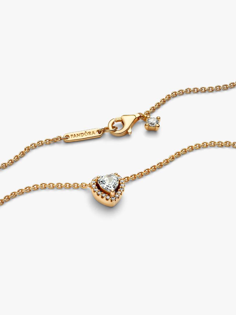 Sparkling Heart Collier Necklace 14k gold plating
