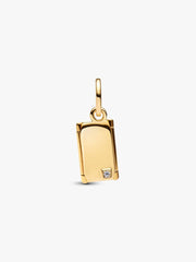 Engravable & Openable Envelope Dangle Charm 14k gold plating