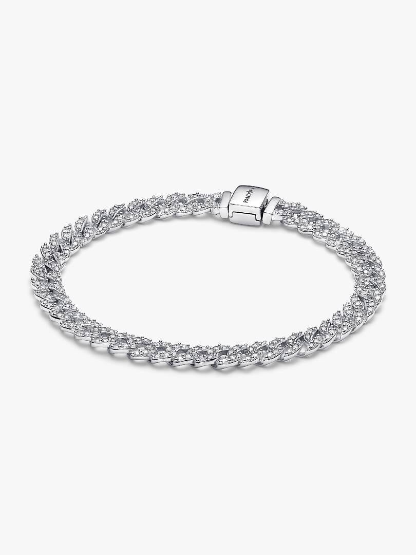 Pavé Cuban Chain Bracelet Sterling silver