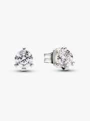 FINAL SALE - Pandora Nova 14k White Gold Lab-grown Diamond Earrings 0.50 ct TW, 14k white gold