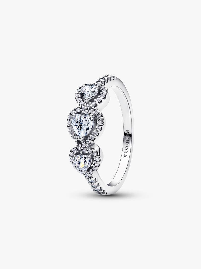 Halo Heart Trilogy Ring Sterling silver