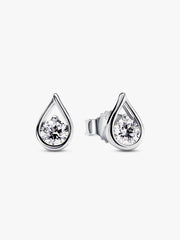 FINAL SALE - Pandora Infinite Sterling Silver Lab-grown Diamond Earrings 0.50 ct TW, Sterling silver
