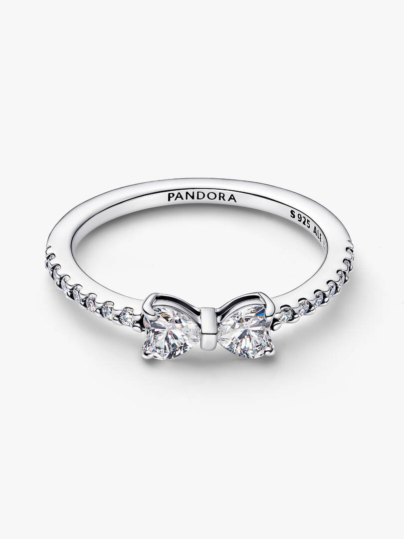 Sparkling Bow Ring Sterling silver