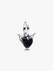 Winged Heart Mini Dangle Charm Sterling silver