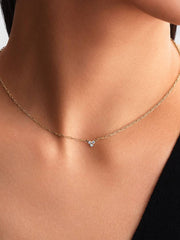 Pandora Era Lab-Grown Diamond Cluster Paperclip Chain Necklace 0.10 ct TW, 14k gold