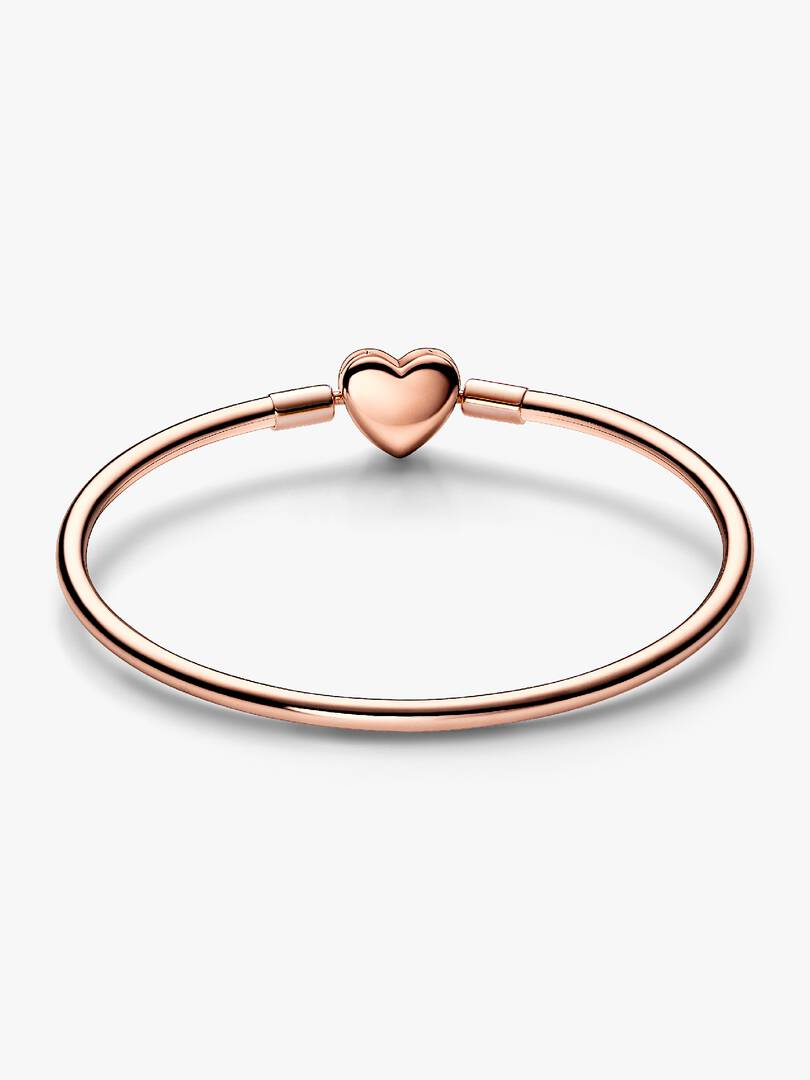 FINAL SALE - Pandora Moments Heart & Butterfly Bangle 14k rose gold plating