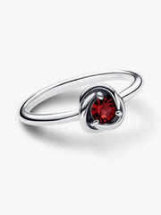 July Birthstone Eternity Circle Ring Sterling silver