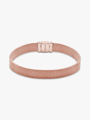 FINAL SALE - Pandora Reflexions™ Mesh Bracelet 14k rose gold plating