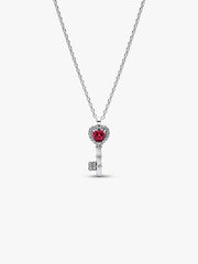 Elevated Heart Key Collier Necklace Sterling silver
