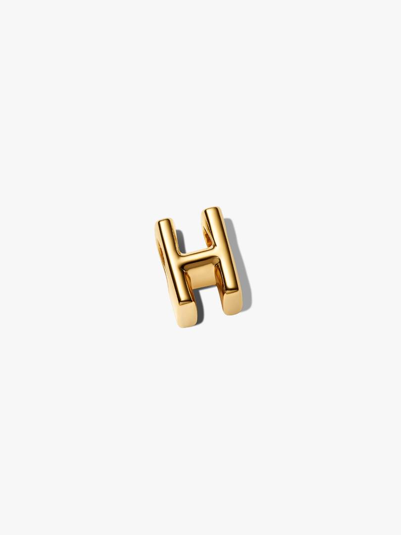 Letter H Alphabet Charm 14k gold plating