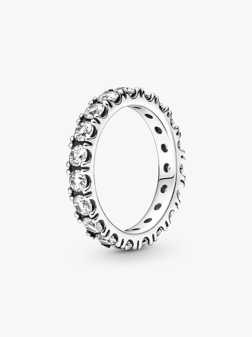 Sparkling Row Eternity Ring Sterling silver