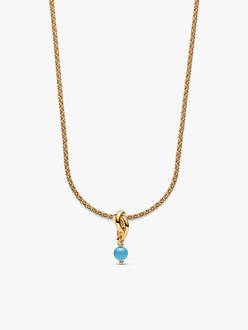 14k Gold Plated December Birthstone Necklace Set 2 Quantity