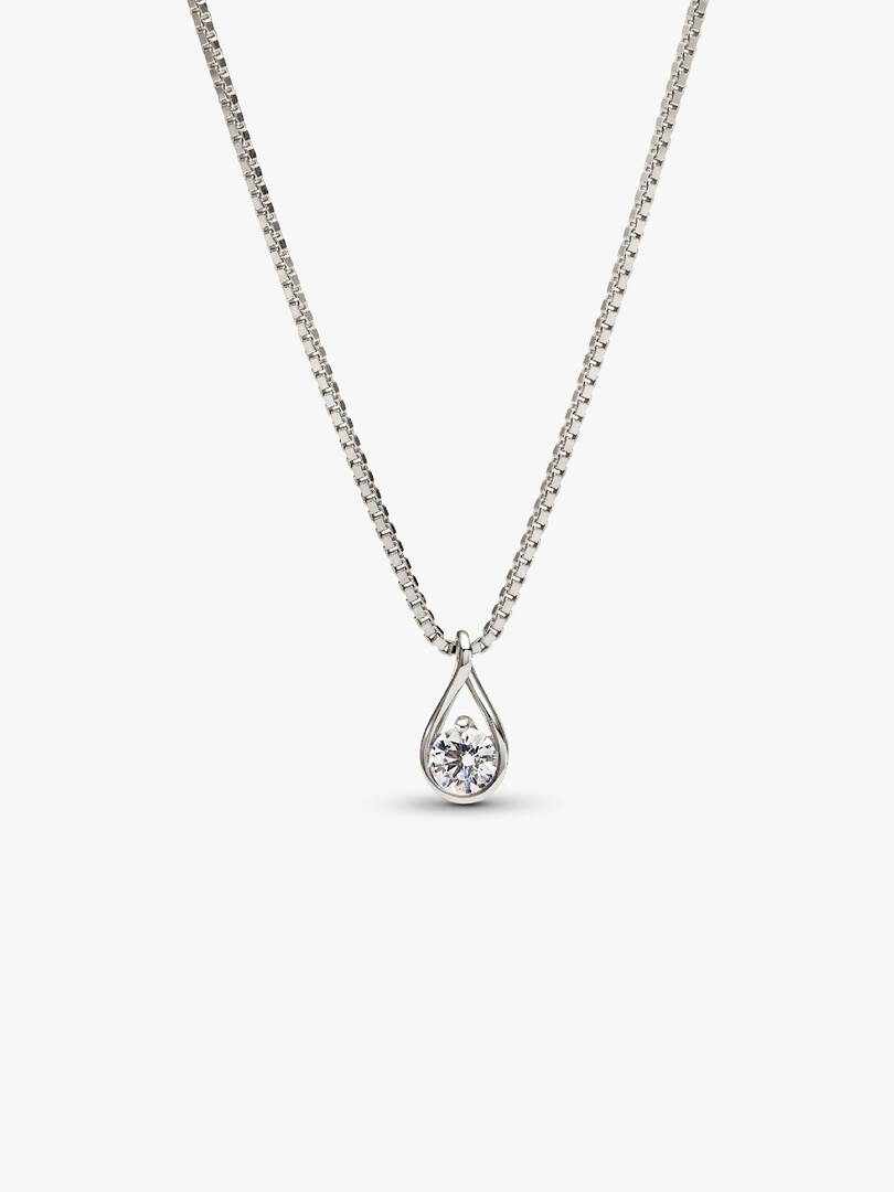 FINAL SALE - Pandora Infinite 14k White Gold Lab-grown Diamond Pendant Necklace 0.25 ct TW, 14k white gold