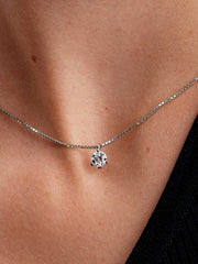 FINAL SALE - Pandora Nova 14k White Gold Lab-grown Diamond Pendant Necklace 0.50 ct TW, 14k white gold