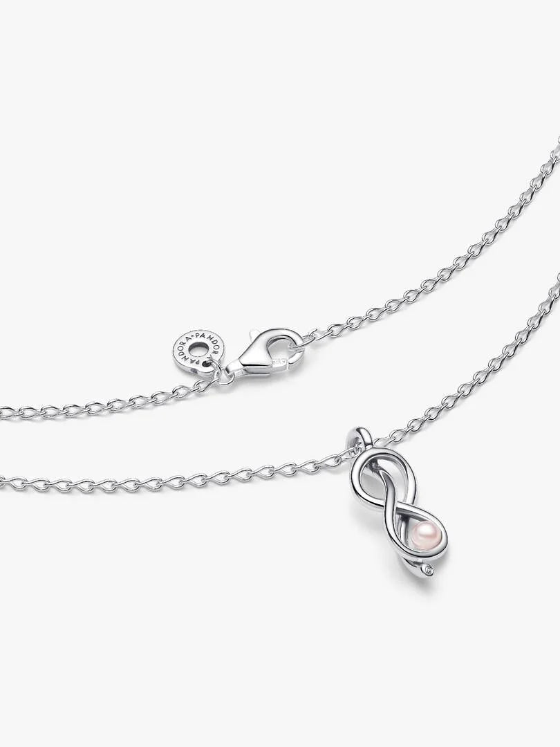 FINAL SALE - Infinity Knot Collier Necklace Sterling silver