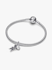 Pavé Infinity Knot Dangle Charm Sterling silver