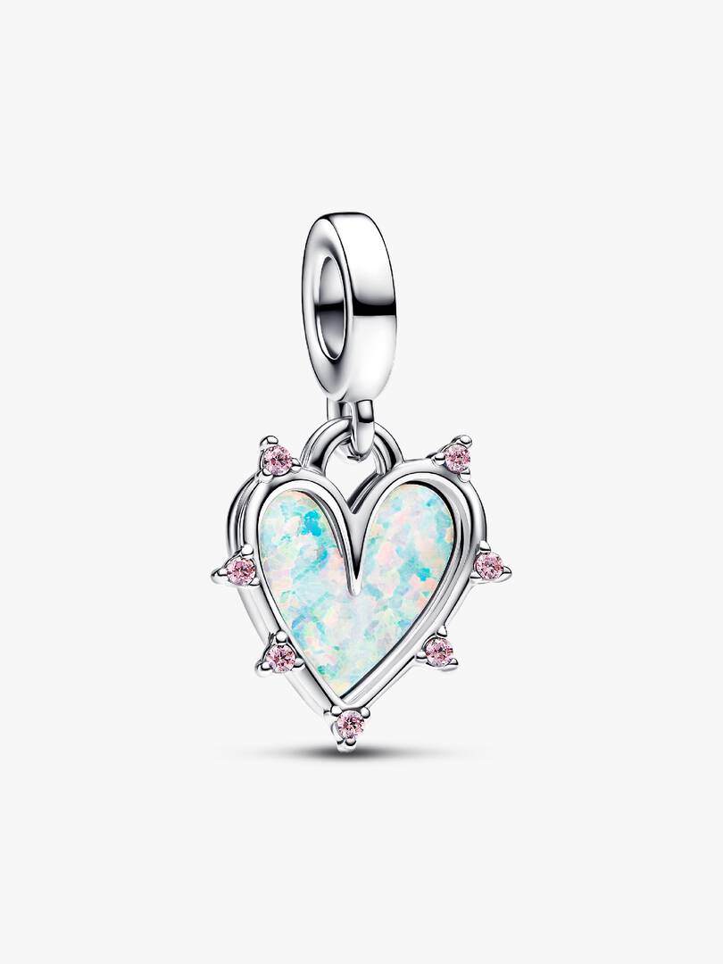 Friendship Opalescent Double Dangle Charm Sterling silver