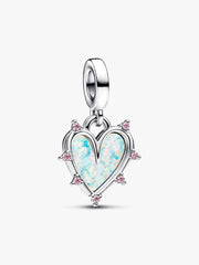 Friendship Opalescent Double Dangle Charm Sterling silver