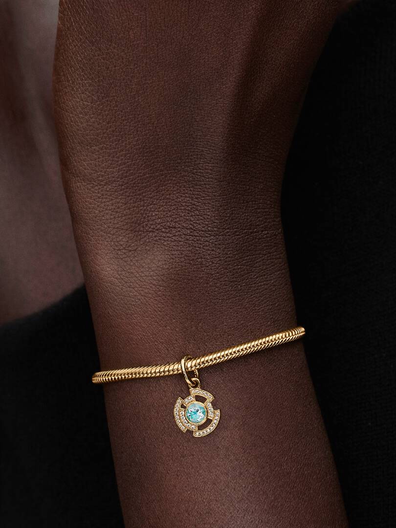 Marvel Iron Man Arc Reactor Dangle Charm 14k gold plating