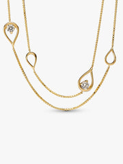 FINAL SALE - Pandora Infinite 14k Gold Lab-grown Diamond Long Pendant Necklace 0.50 ct TW, 14k gold
