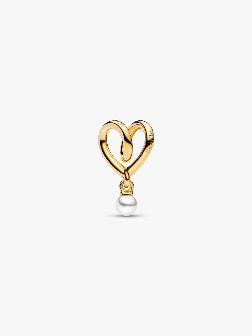 Wrapped Heart Charm 14k gold plating