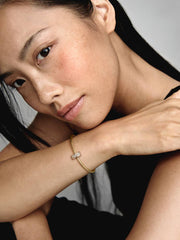 Clear Pavé Clip Charm 14k gold plating