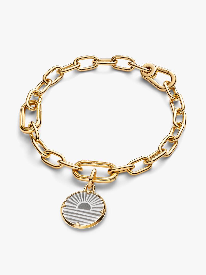 FINAL SALE - Sunrise Medallion Charm 14k gold plating