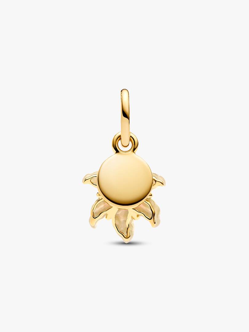 Disney Tangled Sundrop Flower Glow-in-the-dark Charm 14k gold plating
