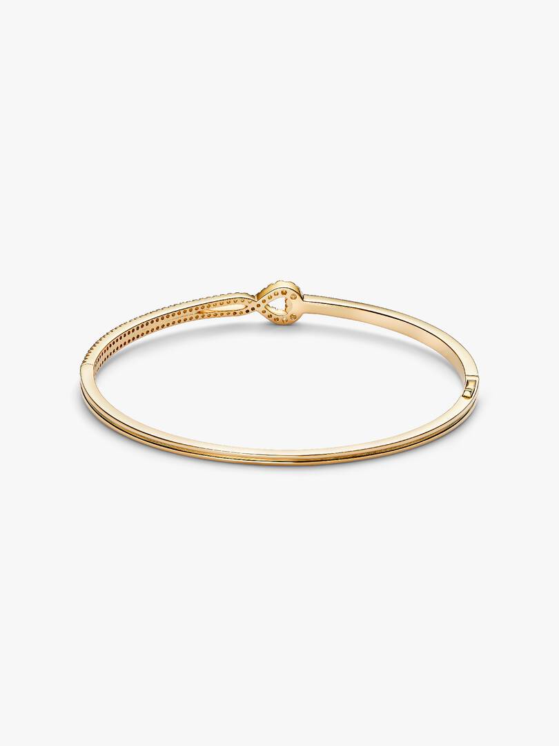 Pandora Infinite Lab-grown Diamond Pavé Double Row Bangle 0.45 ct TW, 14k gold