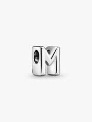 Letter M Alphabet Charm Sterling silver
