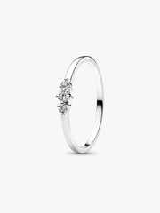 Pandora Era Lab-Grown Diamond Triple Stone Ring 0.09 ct TW, 14k white gold