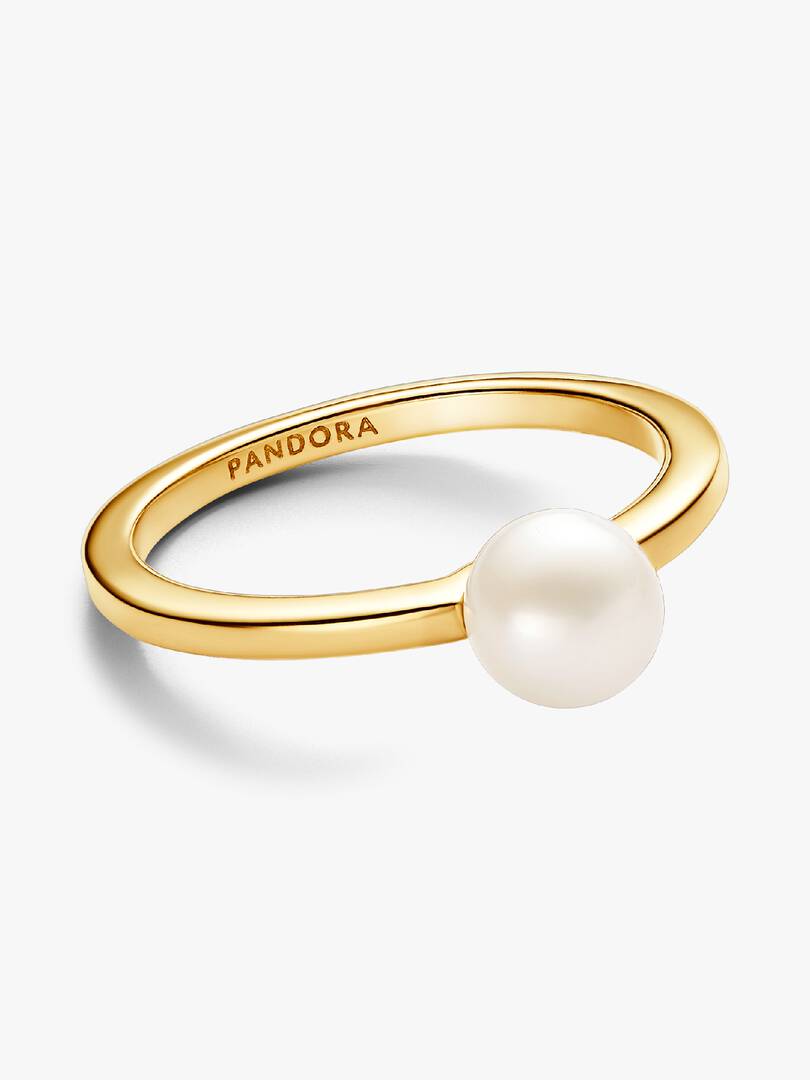 FINAL SALE - Treated Freshwater Cultured Pearl Ring 14k gold plating