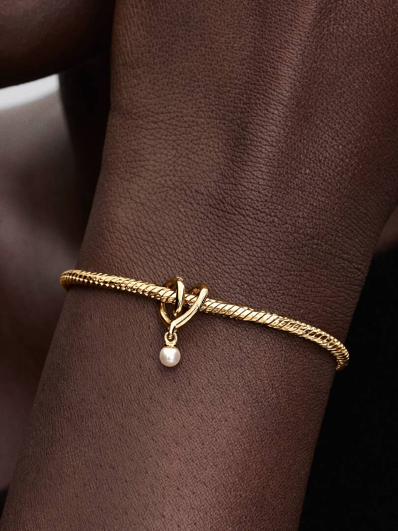 Wrapped Heart Charm 14k gold plating