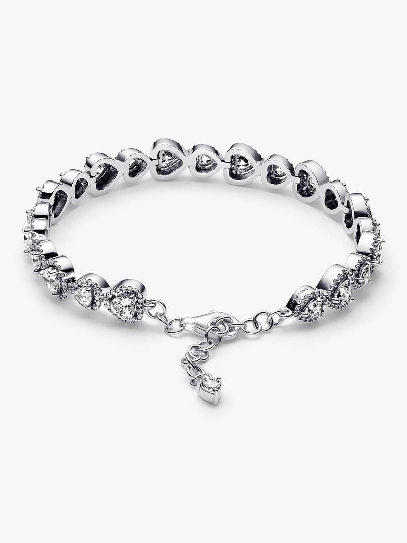 Halo Hearts Bracelet Sterling silver